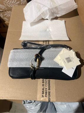 Dolce Vita Alice Shoulder Bag Color - Black Leather